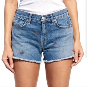 Sundry Cherries Denim Shorts